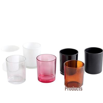 Szklany kubek na świecę aromaterapeutyczną 200 ml, matowy biały, z pokrywką