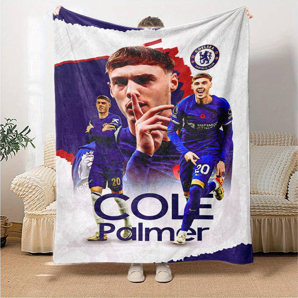 Chelsea Fc Football Player Blanket Ultra-Soft Great for Bed Chair Picnics Four Seasons Multipurpose Modern Birthday Christmas Gift Blanket