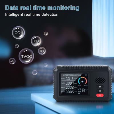 Air Quality Monitor Formaldehyde Detector TVOC PM2.5/PM10 Tester Multifunctional Air Gas Detector