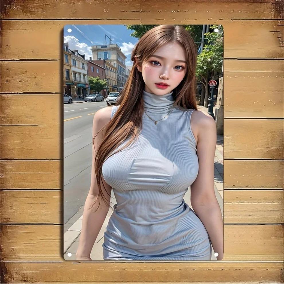 VIVO Корейский металлический настенный знак Декор для кафе и дома Подарок Прочный Легко установить 20x30cm