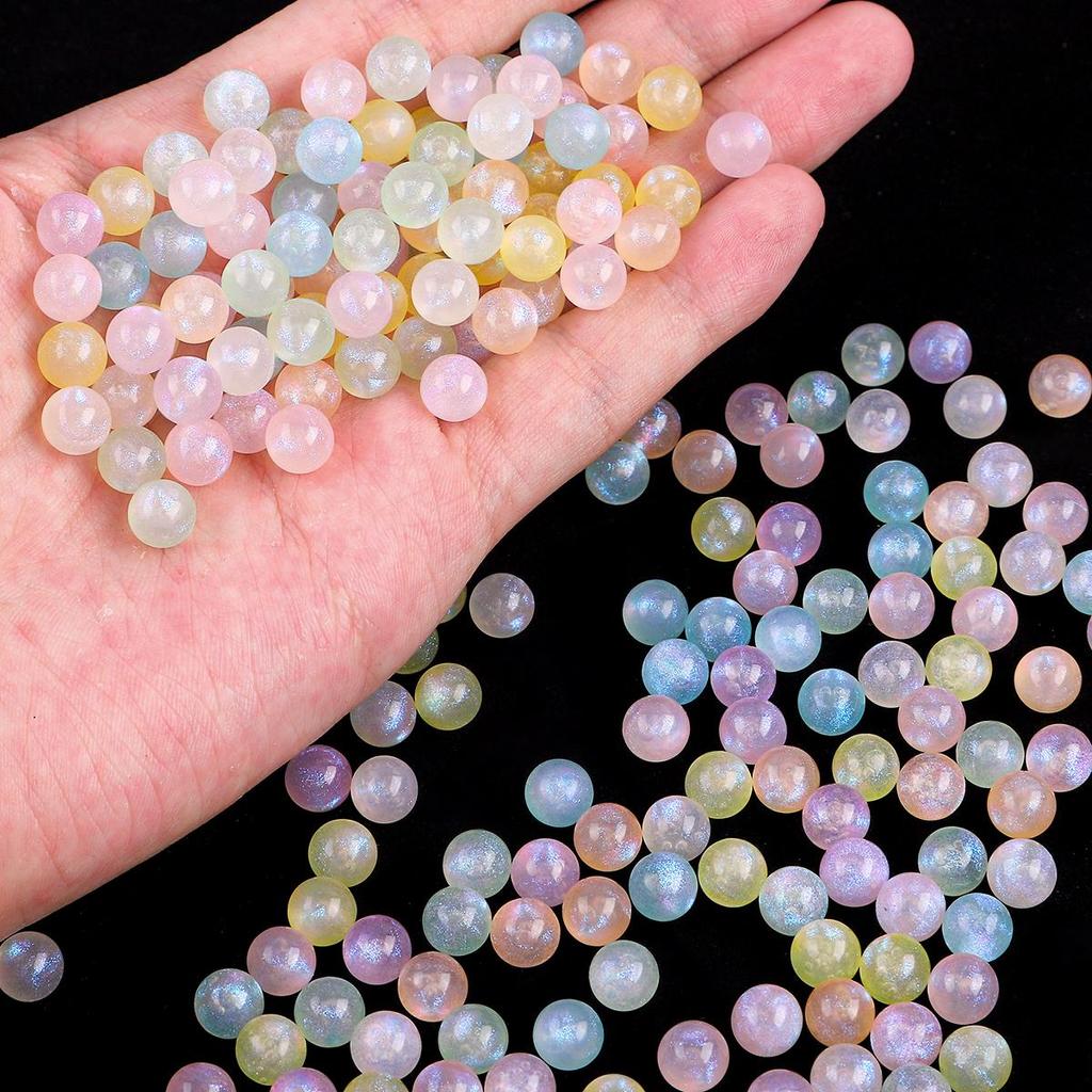 6/8mm 20g/Beutel Acryl Meerjungfrau Tränenperlen ohne Loch Runde Perlen für Schmuckherstellung DIY Charm Dekoration