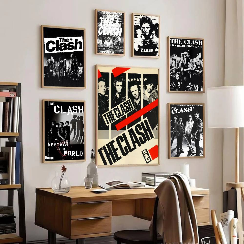 Clash The Band Anime Posters Sticky Whitepaper Sticker DIY Room Bar Cafe Kawaii Room Decor
