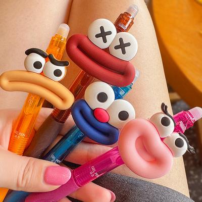 Niedlicher Gelstift mit großem Mund Cartoon-Kugelschreiber Bequemer Griff