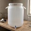 Storage Barrel with Inner Lid and Spigot Sturdy HDPE Water Bucket Portable Container for Liquid Storage