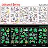Kids Waterproof Luminous Unicorn Tattoo Stickers - Long-lasting and Fun for Parties and Festivals