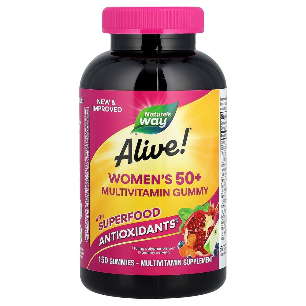 

Nature s Way Alive! Women s 50+ Multivitamin Berry Flavor Gummies, 150 Count 150 pcs - 1 ea