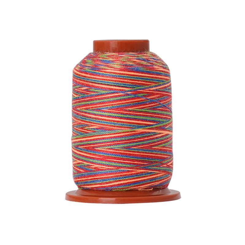 DIY Home Sewing Machine Thread Colorful Polyester Thread, Rainbow Small Roll Colorful Thread Hand Sewing Thread 402 Sewing Thread