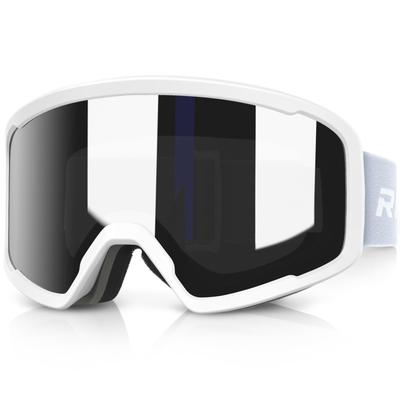 RIOROO Skibrille für Schneebrille für Herren und Brillen OTG Zylindrisch Weites Sichtfeld UV Helm Unisex Erwachsene, Damen, Kompatibel, Linse, Sicht,