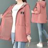 Spring Autumn Windbreaker Fashion Women's Trench Coat Medium Length Hooded Casual Jacket Tops Female Lined Outerwear
