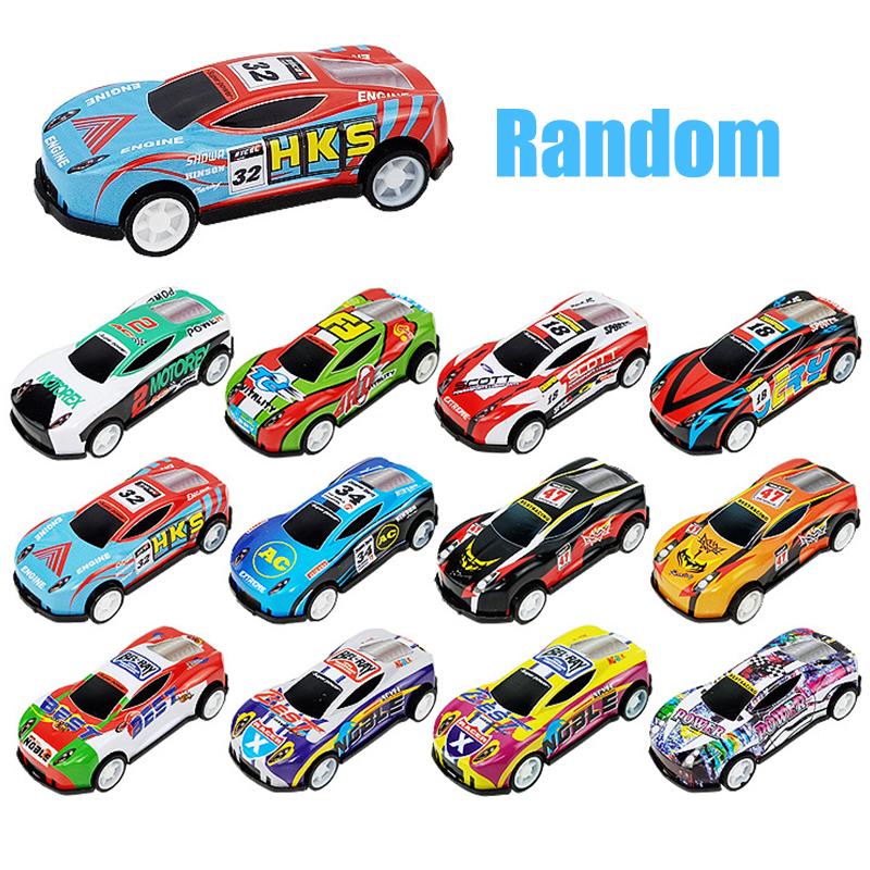 10Pcs Mini Alloy Car Model Set With Storage Box Diecast Cars Toys For Boys Sliding Inertia Vehicle Children Toy Kit Gifts
