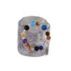 Natural White Crystal Amethyst Citrine Tiger'S Eye Stone Obsidian Lapis Lazuli Design Multi-Treasure Bracelet