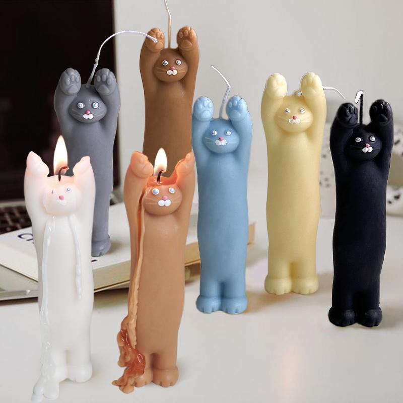 

1 шт. Ins Style милый компаньон креативный подарок стоящая кошка свеча фото реквизит свечи украшения