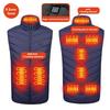 New Men'S Casual Stand Up Collar Outdoor Warm Electric Vest Winter Usb Port Intelligent Heating Sleeveless Coat(No Power Bank)