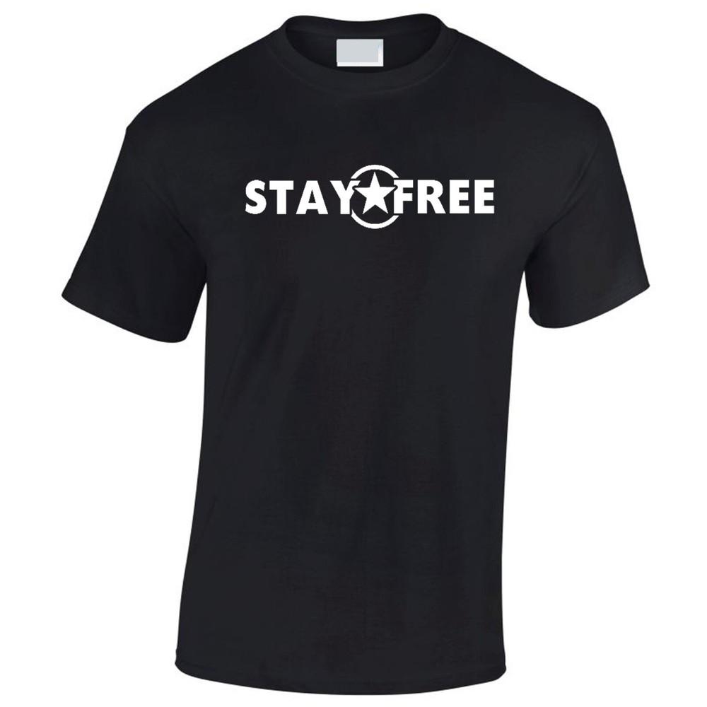 

Punk Rock Men s T-Shirt Inspired Clash Joe Strummer Stay Free Small - 4XL Unisex T-Shirt S