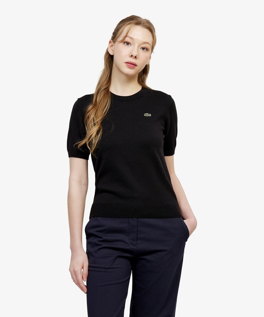LACOSTE Women'S Basic Crew Neck Short Sleeve Sweater Af115E-56G 031