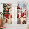 2pcs,2D Plane Printing Curtain Fabric Cute Snowman Christmas Festive Season (4) Versatile 100% Polyester (without Rod) Art Deco