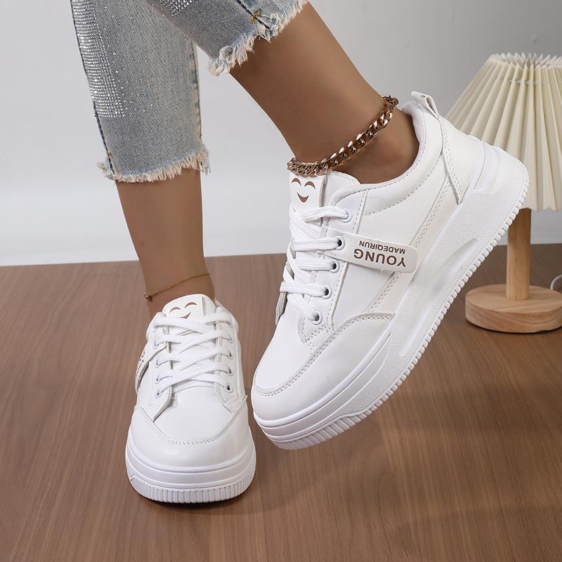 Super Comfortable White Sneakers for WomenSpring and Summer New Versatile Soft-soled Sports Sneakers Casual Shoes