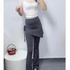 2025 Women's High Waist Two-In-One Micro Flare Yoga Pants Anti-Exposure Pilates Slimming Sports Outerwear