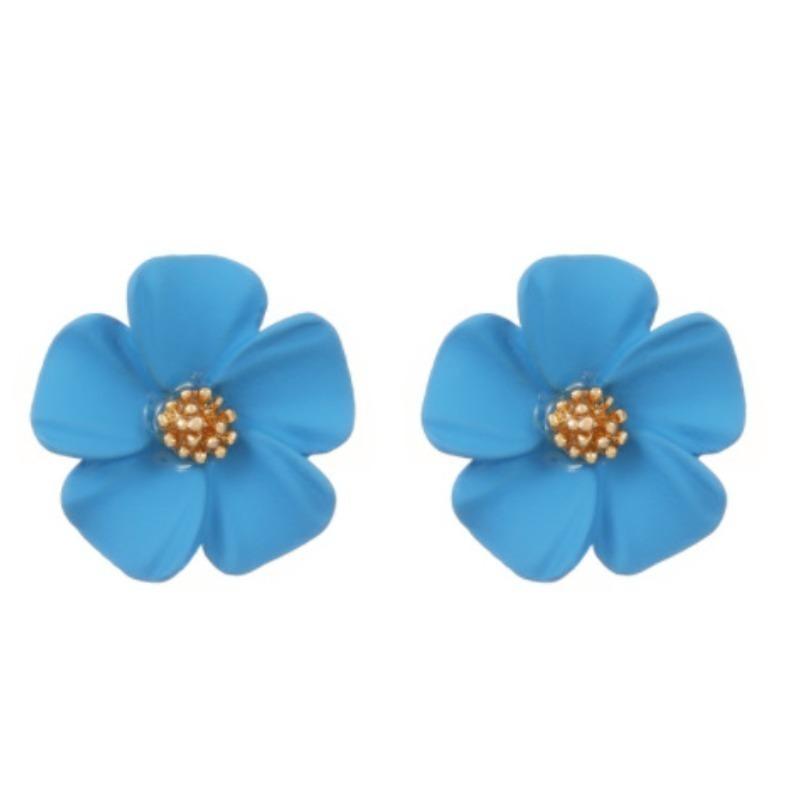 Boucles d'oreilles puces fleur vintage coréennes petites fraîches pétale de marguerite tempérament fille doux bijoux de mode accessoires