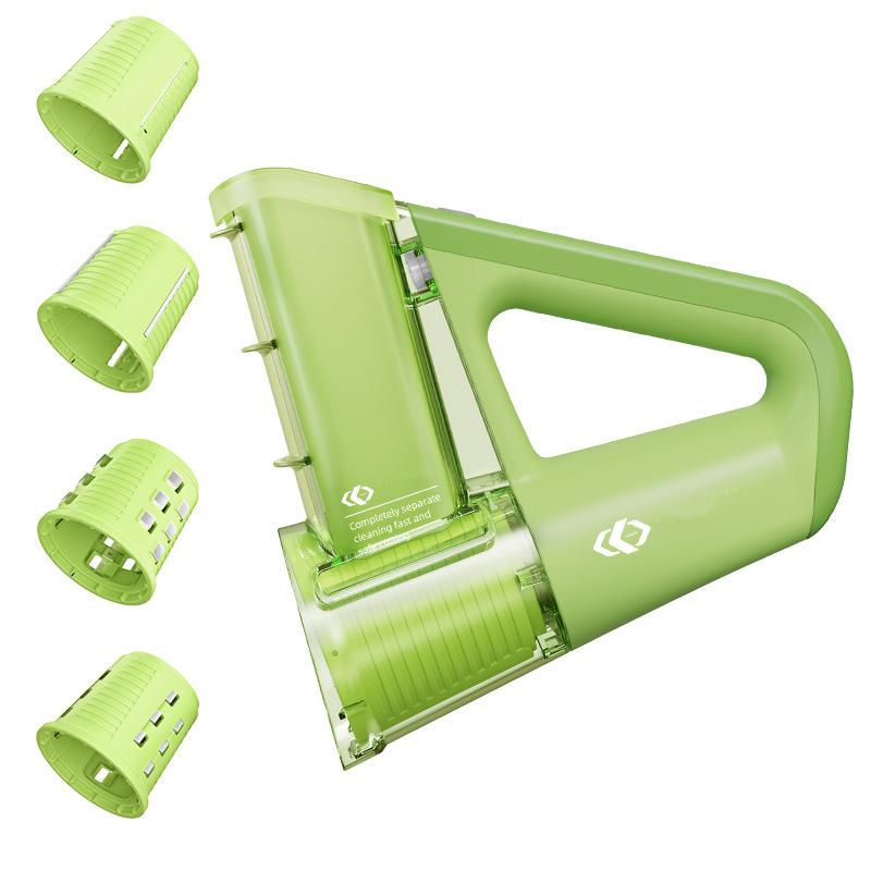 

Электрическая терка для сыра, портативная салатница с 4 различными формами лезвий, 40 Вт, электрическая роторная ломтерезка, измельчитель JT363 зелёный