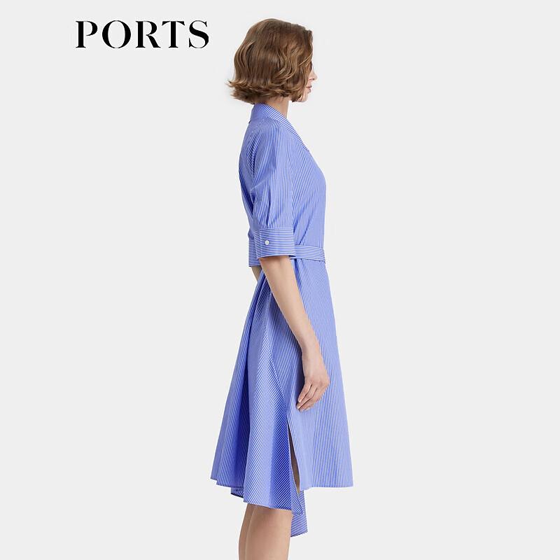 Ports Women's Striped Cotton Shirt Dress