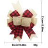 Christmas Ribbon Bow Red and Black Plaid Bowknot Christmas Tree Decoration Handmade Christmas Gift Wrapping Ornament