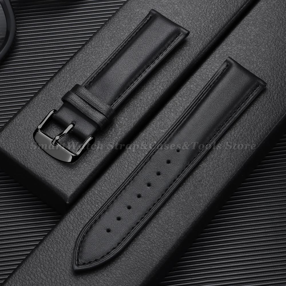 12/13/14/15/16/1718/19/20/21/22/23/24mm Universal Replacement Wristwatch Band Black Brown Ultra-thin Watch Strap for Men Women