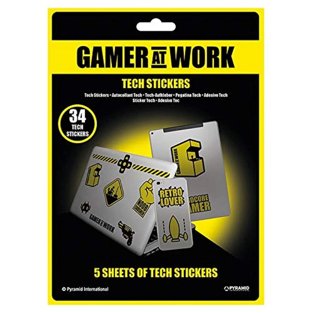 Gamer At Work Stickers (Pack of 30)