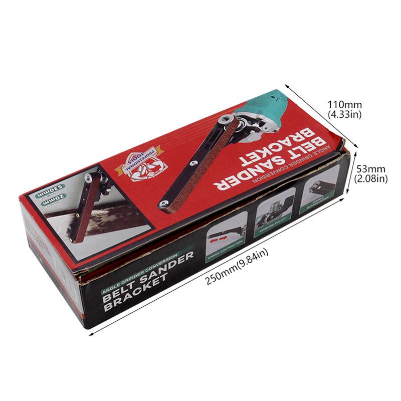 100 Type Angle Grinder To Belt Sander Conversion Kit - Rust Removal & Polishing Tool for Woodworking