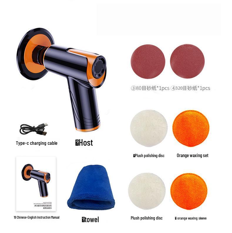 Cordless Electric Car Polisher & Waxer for Scratch Repair and Glaze Sealing