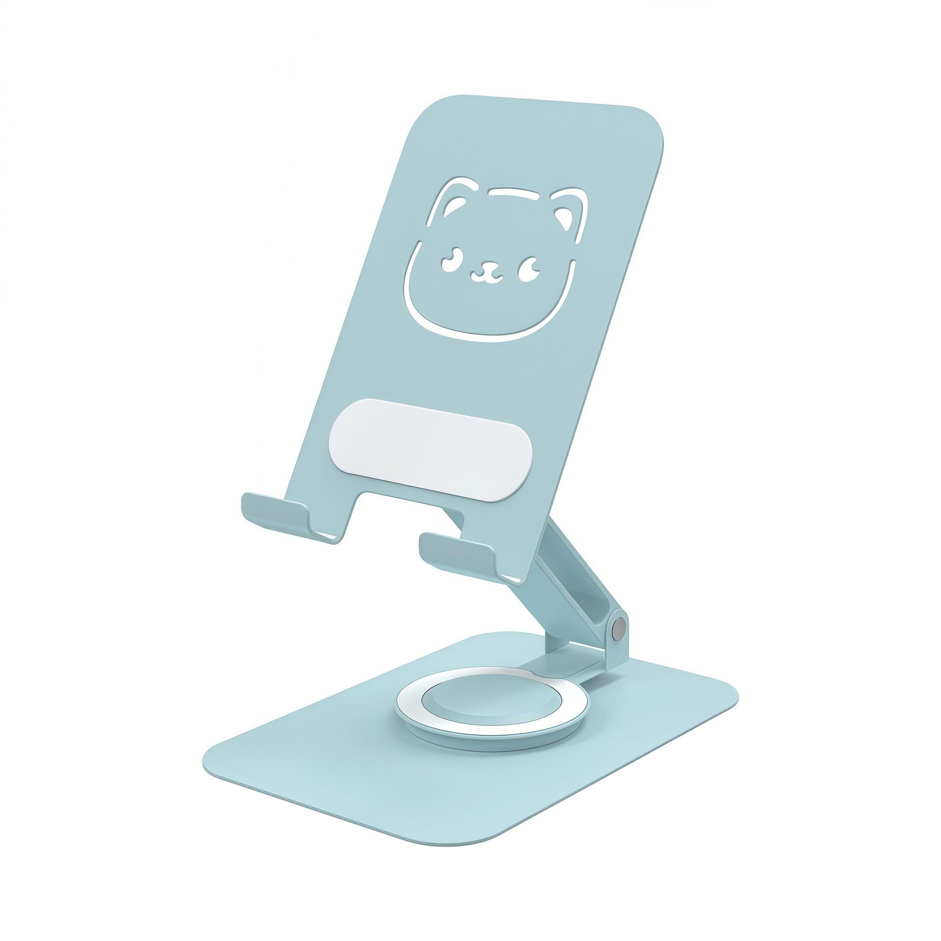 

Macaron Desktop Phone & Tablet Stand - Customizable Logo, Metal, Ideal for Office & Live Broadcast небесно-голубой