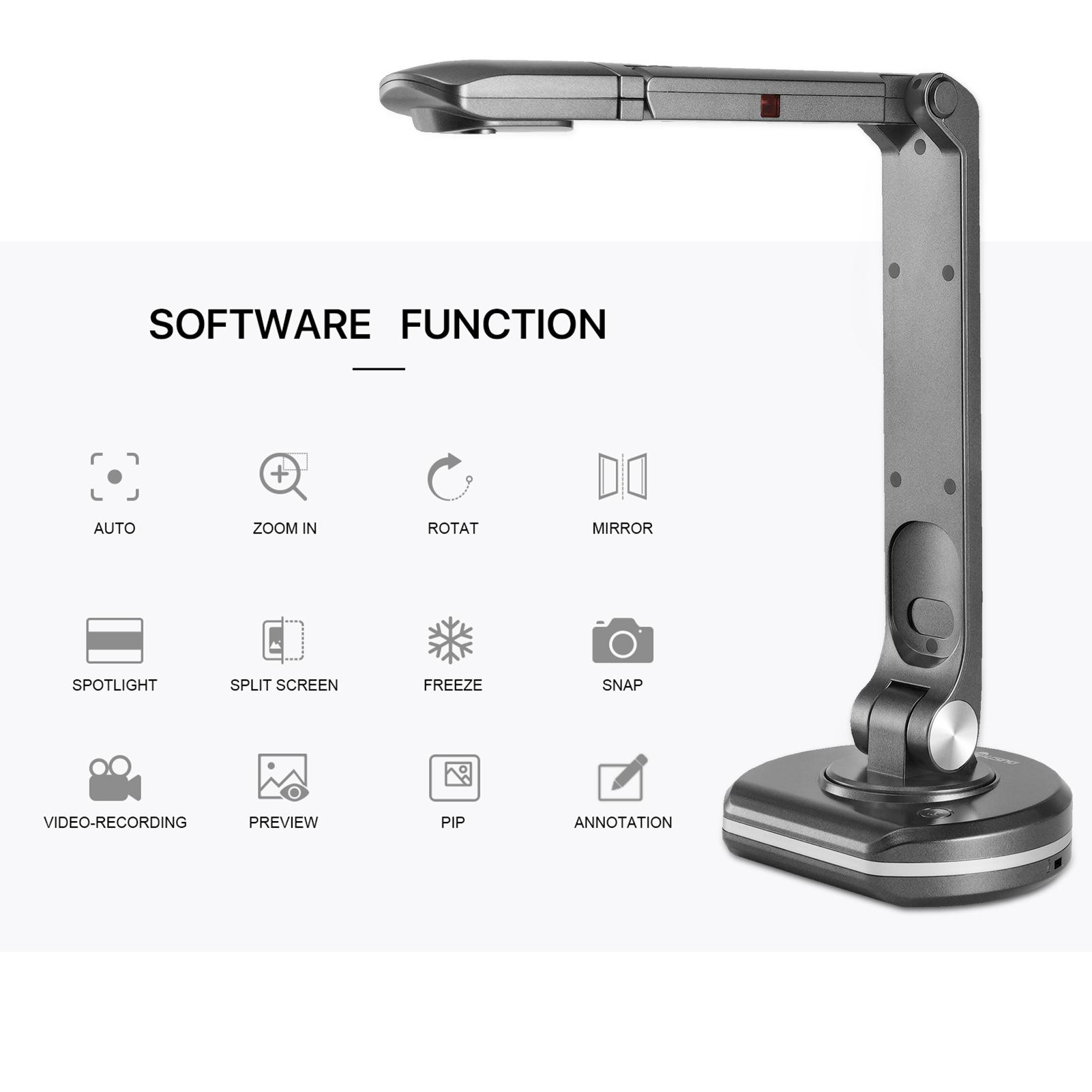 Painter Silver Joyusing V500s Usb 2 In 1 Document Camera & Book Scanner Webcam With Auto Focus 8 Mega Pixel High Definition Max.