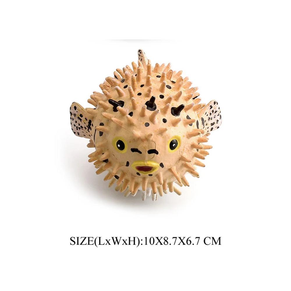 Realistic Pufferfish Model Ocean Sea Life Marine Animal Aquarium Ornament Cognitive Action Figure Educational Toy for Kids