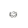 New Fashion Personality Geometric 925 Sterling Silver Not Allergic Popular Round Circle Women Opening Rings R259