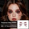 Falešné tetování s žilkovaným designem pro halloweenskou párty, tělové umění, vodotěsné vaskulární tetovací nálepky pro ženy, muže, obočí, obličej, make-up