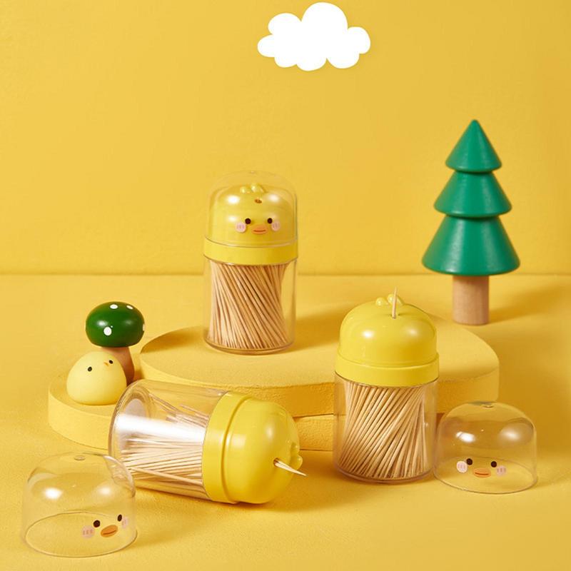 

Creative Little Yellow Duck Toothpicks Holder Cute Cartoon Toothpick Case Table Decor Kitchen Toothpick Storage Box Organizer United States