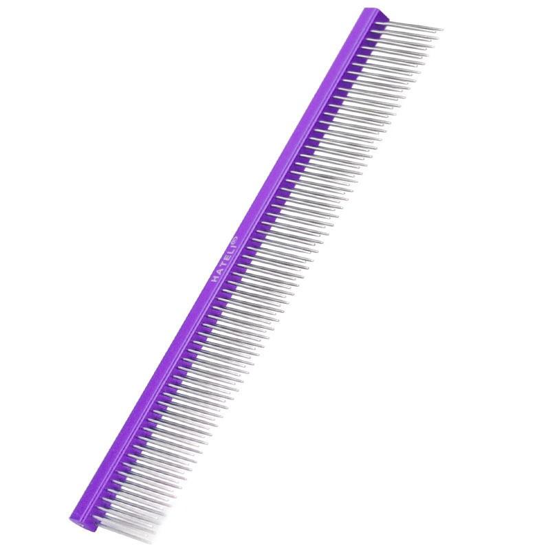 Double Row Pet Grooming Comb Long Hair Cats Dogs Stainless Steel Detangling Brush With Fine Coarse Teeth