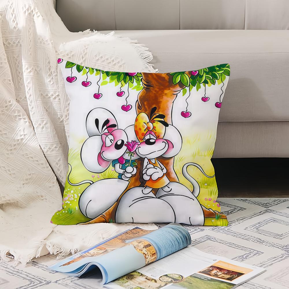 Cartoon Cute D-Diddl Pillow Case Office Cushions Suitable For Sofa Car Bedroom Decorative Cushion Cover