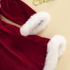 MISOAMISO Santa Santa Christmas Wine Santa Perfect for Christmas Parties and Recitals Children's Dress, Costume, Outfit, Fur, Red, Girls' Dress,