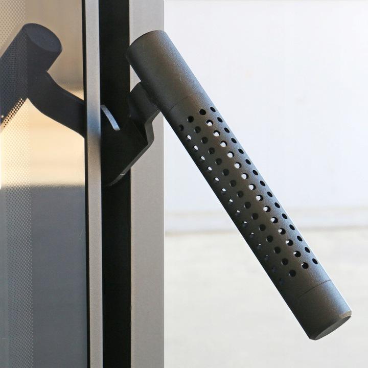 Wood Burning Steel Stove KRATKI TITAN Panorama Ø 150 11 kW Self Closing Door