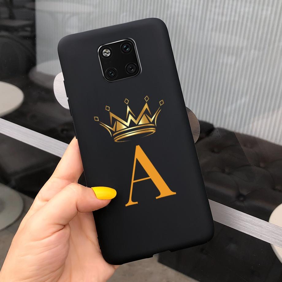 Letters Matte Case For Huawei Mate 20 Pro Cover For Huawei Mate20 20Pro LYA-L29 HMA-L29 Bumper Shockproof Funda Soft Silicone
