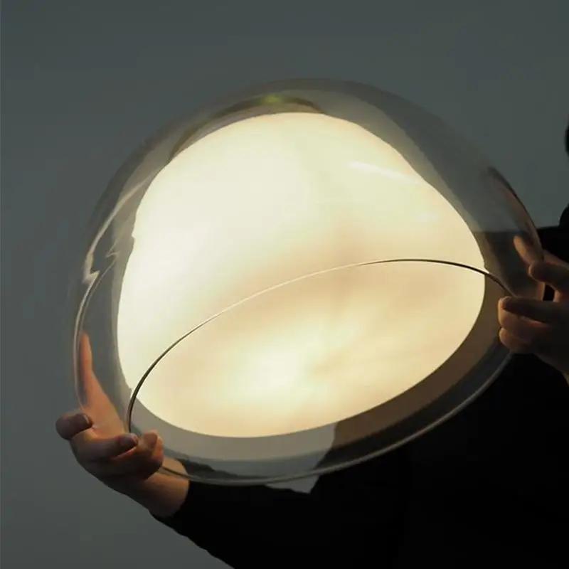 Nordic Glass Pendant Light LED Minimalist Cream Hanging Lamps For Restaurant Living Room Bedroom Study Home Decoration Fixtures