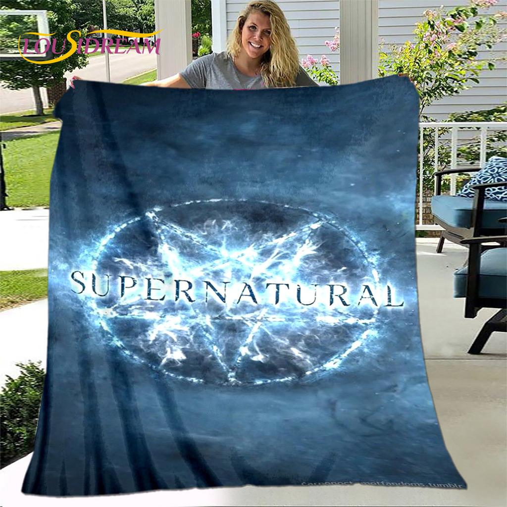 Supernatural Blanket,Flannel Blanket Throw Blanket,Warm Blanket for Home Living Room Bedroom Beds Sofa Office Outdoor Picnic