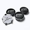 4pcs Black Silver Sport Edition Logo Emblem Car Wheel Center Caps 68MM 63MM Wheels Hub Cap Rim Hubcaps Dust Cover Accessories