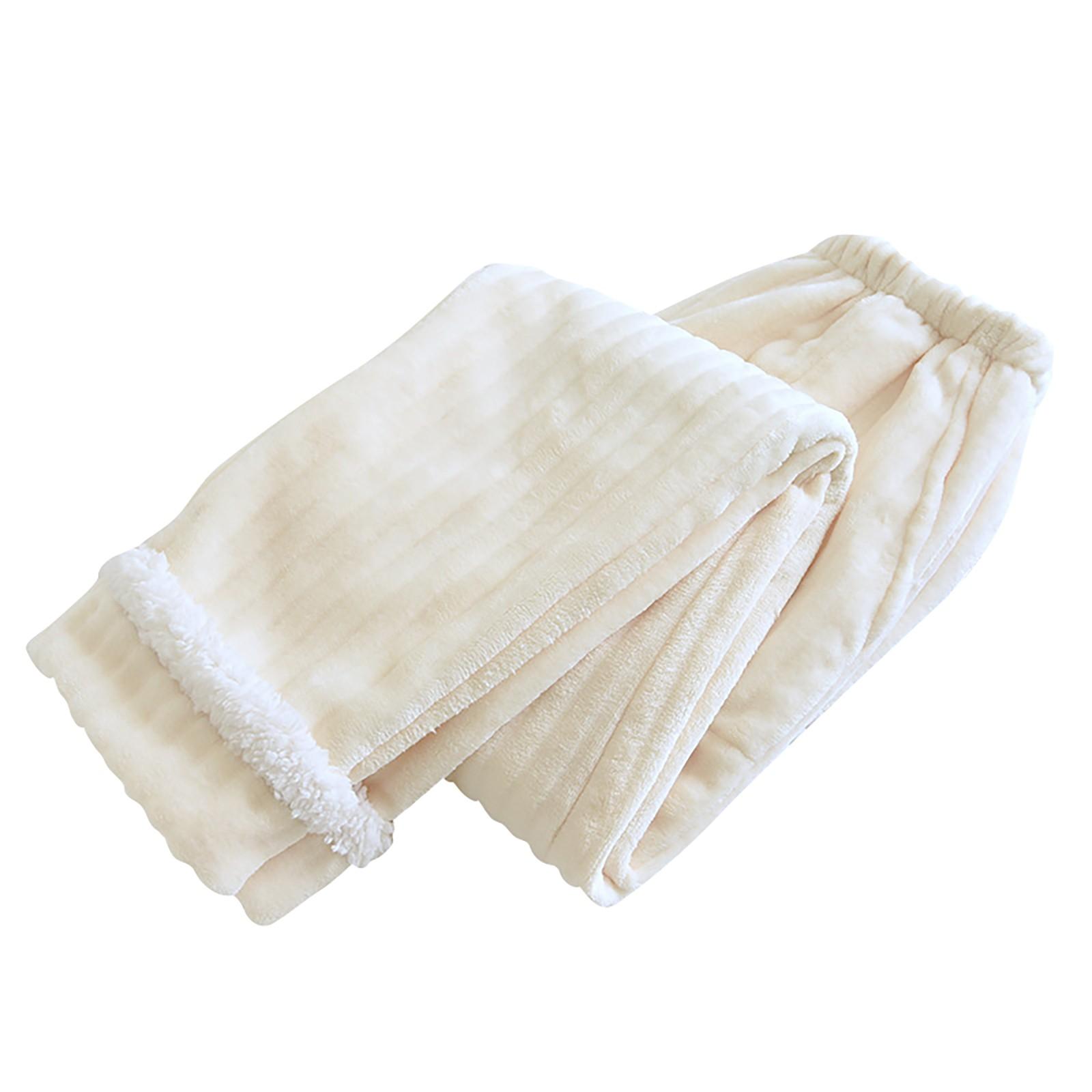 

Женские термофлисовые карманы пижамные теплые повседневные брюки домашние пижамные штаны L бежевый