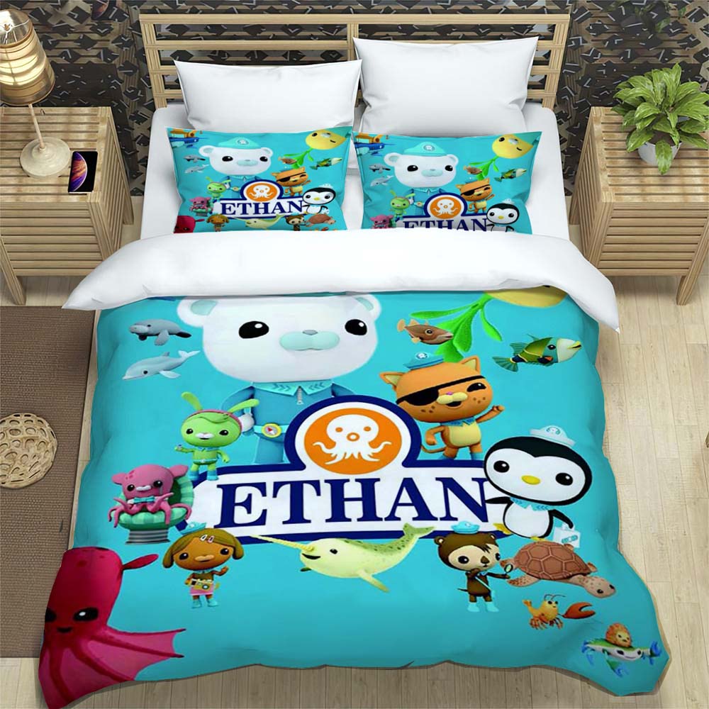 3D Octonauts Bedding Sets, Duvet Covers and Pillowcases, Bedroom Decor, Children's Gifts, Adult Single/double Beds.