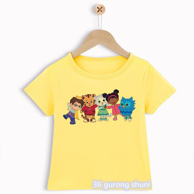 Novelty Design Boys TShirts Funny Daniel TigerS Neighborhood Cartoon Print Toddler Tshirts Summer Fashion ChildrenS T Shirts