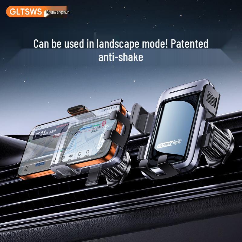 Shun Wang Gravity-Activated Car Phone Holder with Automatic Clamping for Air Vent