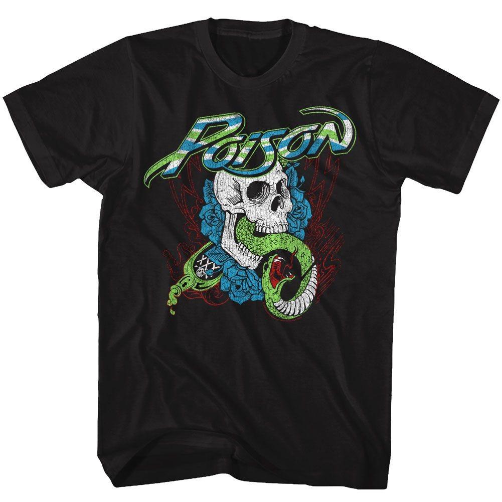 Poison - Skull & Rose - Short Sleeve - Adult - T-Shirt S разноцветный