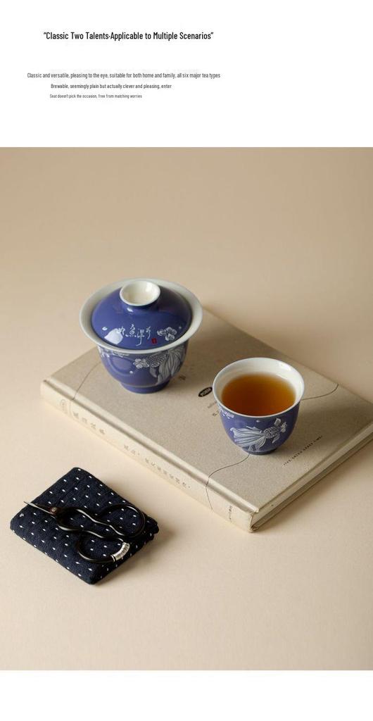 Vibrant Ceramic Gaiwan Tea Set: Two-Piece Kung Fu Tea Bowl for Ladies, Perfect for Fresh, Individual Brewing